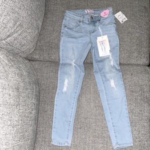 Light blue skinny jeans for girls size 7 NWT never worn